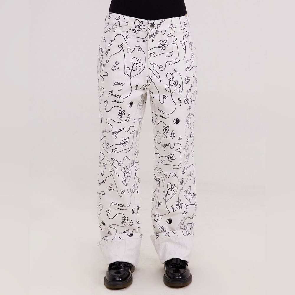 NWOT Samii Ryan Scribble Carpenter Pants
